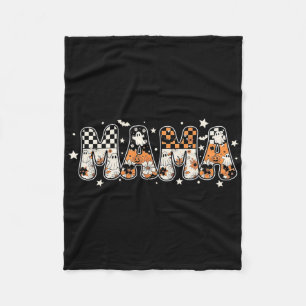 Spooky mama Halloween Schattigee spoken en pompoen Fleece Deken