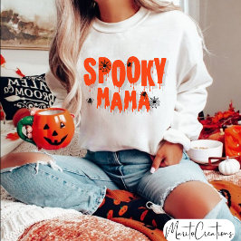 Spooky Mama Halloween sweatshirt, spooky season Trui