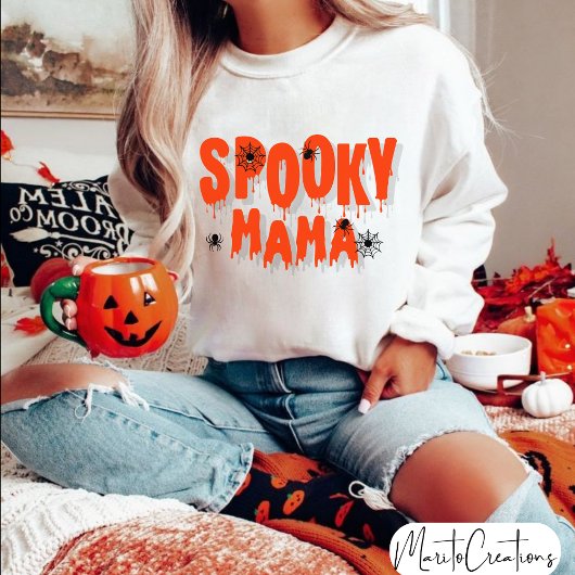 Spooky Mama Halloween sweatshirt, spooky season Trui