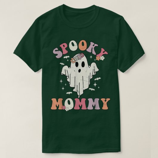 Spooky mama Matching Shirt Groovy  Floral (Design voorkant)