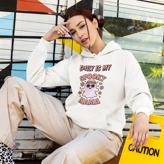 Spooky Mama Pastel Retro Ghost Funny Halloween Trui