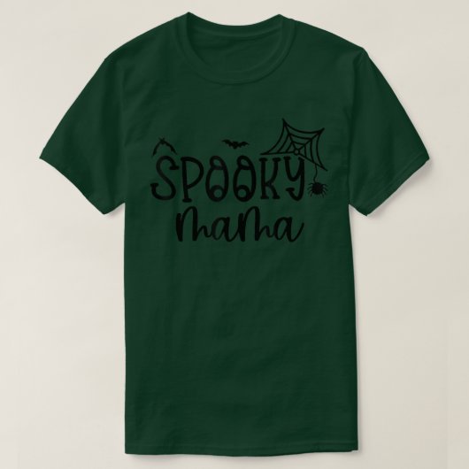 Spooky Mama Retro Halloween Ghost Witchy Spooky Mo T-shirt (Design voorkant)