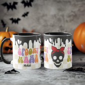 Spooky MAMA Skull met rode bandana gepersonaliseer Mok