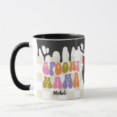 Spooky MAMA Skull met rode bandana gepersonaliseer Mok (Links)