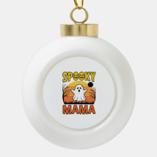 Spooky Mama Vintage Geest Halloween Shirt Ontwerp_ Keramische Bal Ornament