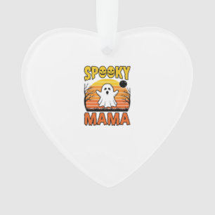 Spooky Mama Vintage Geest Halloween Shirt Ontwerp_ Ornament