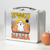 Spooky Mama Vintage Ghost Halloween Shirt Design_1 (In situ)