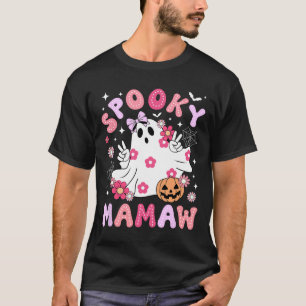 Spooky Mamaw Oma Halloween Mamaw Grootmoeder G T-shirt