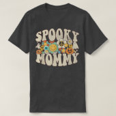 Spooky mamma Matching Retro Halloween Ghost Boo T-shirt (Design voorkant)