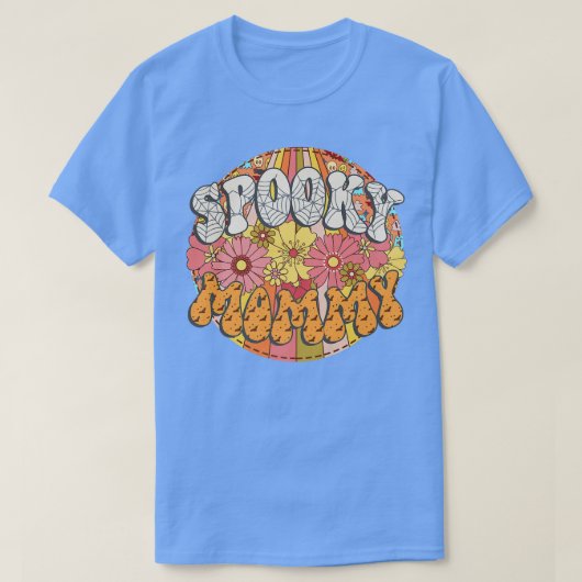Spooky mammie retro Matching Family Groovy Halwee T-shirt (Design voorkant)