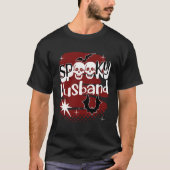 Spooky man Halloween enge vleermuizen en schedels T-shirt (Voorkant)