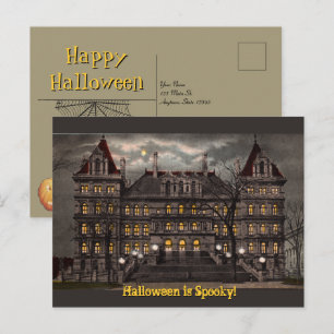 Spooky Mansion Halloween Briefkaart