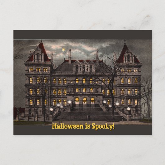 Spooky Mansion Halloween Briefkaart (Voorkant)