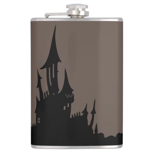 Spooky Mansion Halloween Flask Heupfles (Voorkant)