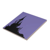 Spooky Mansion Halloween Keramische Tegel Tegeltje (Zijkant)