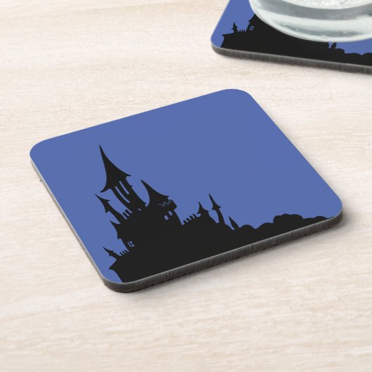 Spooky Mansion Halloween Plastic Onderzetter (Linkerzijde)