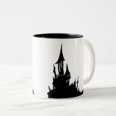 Spooky Mansion Halloween Two-Tone Coffee Mok (Voorkant rechts)
