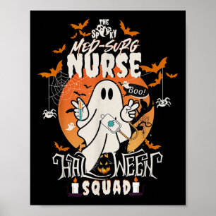 Spooky Medisch Chirurgisch Verpleegster Halloween Poster