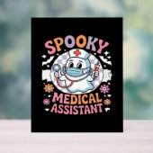 Spooky medische assistent Schattige Halloween Esse Acryl Bord (Neutraal)