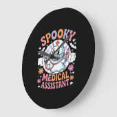 Spooky medische assistent Schattige Halloween Esse Grote Klok (Hoek)