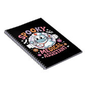 Spooky medische assistent Schattige Halloween Esse Notitieboek (Rechterzijde)