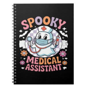 Spooky medische assistent Schattige Halloween Esse Notitieboek