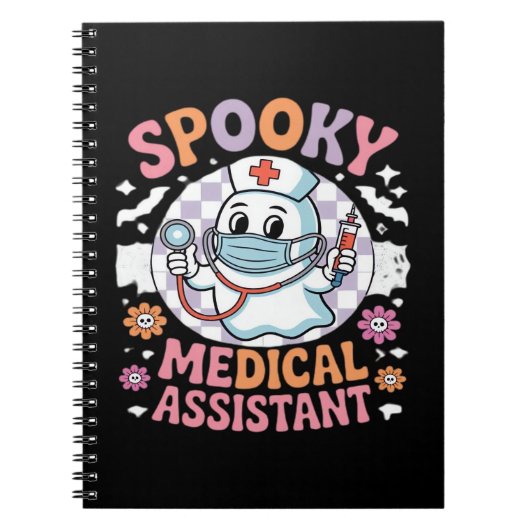 Spooky medische assistent Schattige Halloween Esse Notitieboek (Voorkant)