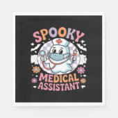 Spooky medische assistent Schattige Halloween Esse Servet (Voorkant)