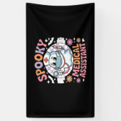 Spooky medische assistent Schattige Halloween Esse Spandoek (Verticaal)