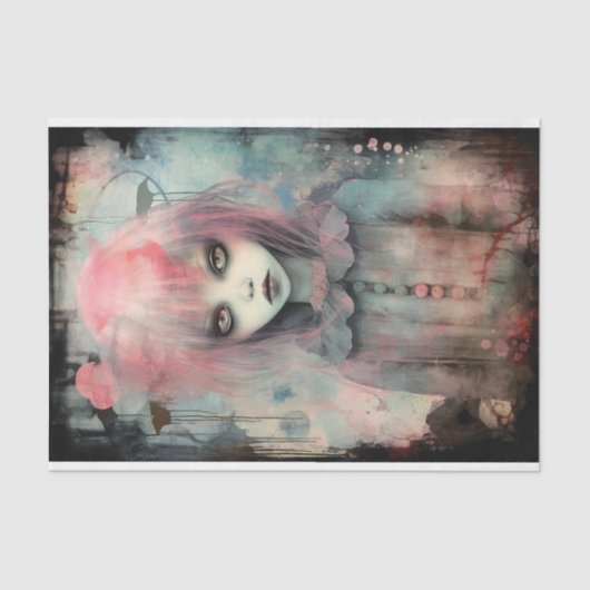 Spooky Meisje 10 Decoupage Papier (Voorkant)