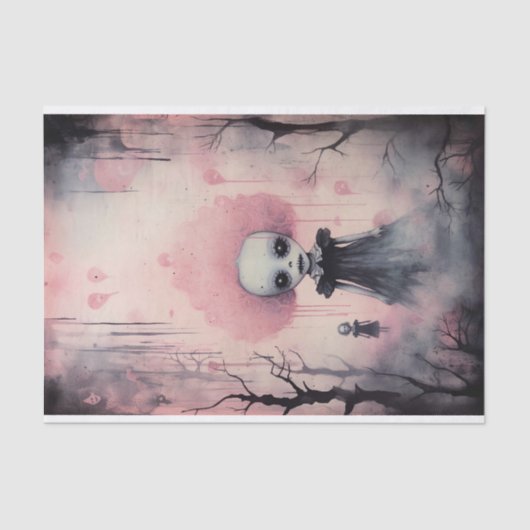 Spooky Meisje 12 Decoupage Papier (Voorkant)