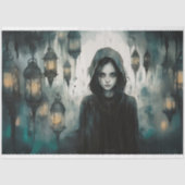 Spooky Meisje 2 Decoupage Papier (Voorkant)