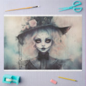 Spooky Meisje 5 Decoupage Papier (Craft)