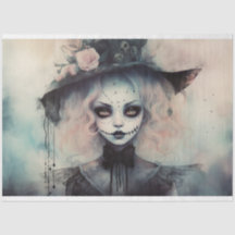 Spooky Meisje 5 Decoupage Papier