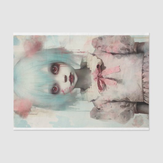 Spooky meisje 7 Decoupage Papier (Voorkant)