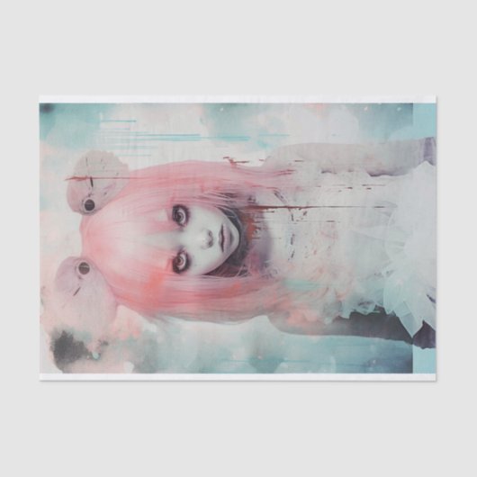 Spooky Meisje 9 Decoupage Papier (Voorkant)