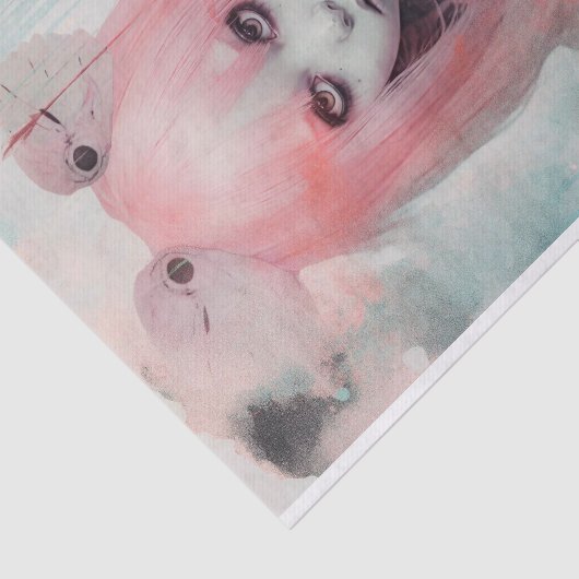 Spooky Meisje 9 Decoupage Papier (Detail)