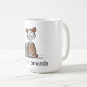 Spooky meisje en haar hond vriend koffiemok (Voorkant rechts)