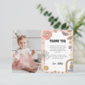 Spooky Meisje Ghost Verjaardag Foto Dank u Kaart (Staand voorkant)