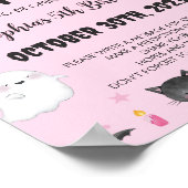 Spooky Meisje Halloween Leuke Spook Tijd Capsule T Poster (Hoek)