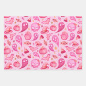 Spooky Meisje Halloween Verjaardagsfeestgeschenk W Inpakpapier Vel (Voorkant)