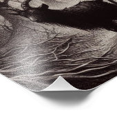 Spooky Meisje Met Geit Zwart Phillip Haunted Fores Foto Afdruk (Hoek)