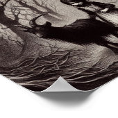 Spooky Meisje Met Geit Zwart Phillip Haunted Fores Poster (Hoek)