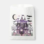Spooky meisje Paarse verjaardagsfeestje Bedankzakje (Voorkant)