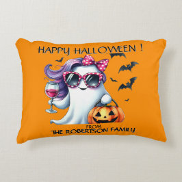 Spooky Meisjesachtige Geest Halloween Accent Kussen