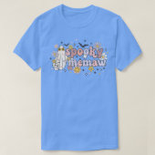 Spooky Memaw Retro Groovy Cute Ghost Halloween Cos T-shirt (Design voorkant)