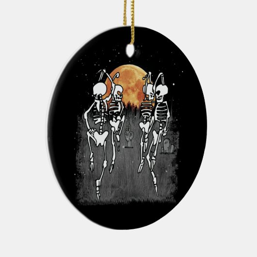Spooky Meme Dansende Skeletons Ballet Dance Keramisch Ornament (Rechts)