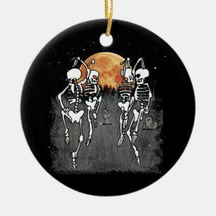 Spooky Meme Dansende Skeletons Ballet Dance Keramisch Ornament