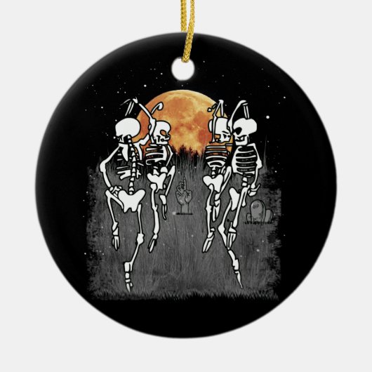 Spooky Meme Dansende Skeletons Ballet Dance Keramisch Ornament (Voorkant)