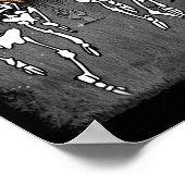 Spooky Meme Dansende Skeletons Ballet Dance Poster (Hoek)